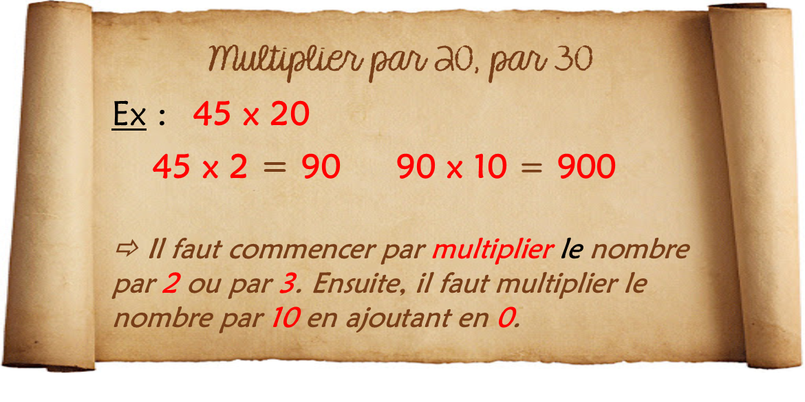 Multiplier Par 20 Par 30 Ecole Primaire Jeanne D Arc Pacy Sur Eure